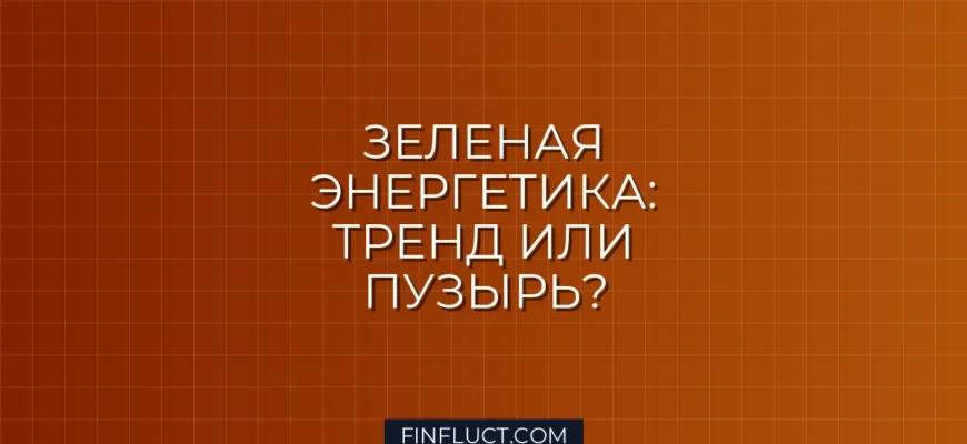 Инвестиции в зеленую энергетику: долгосрочный тренд или опасный пузырь?
